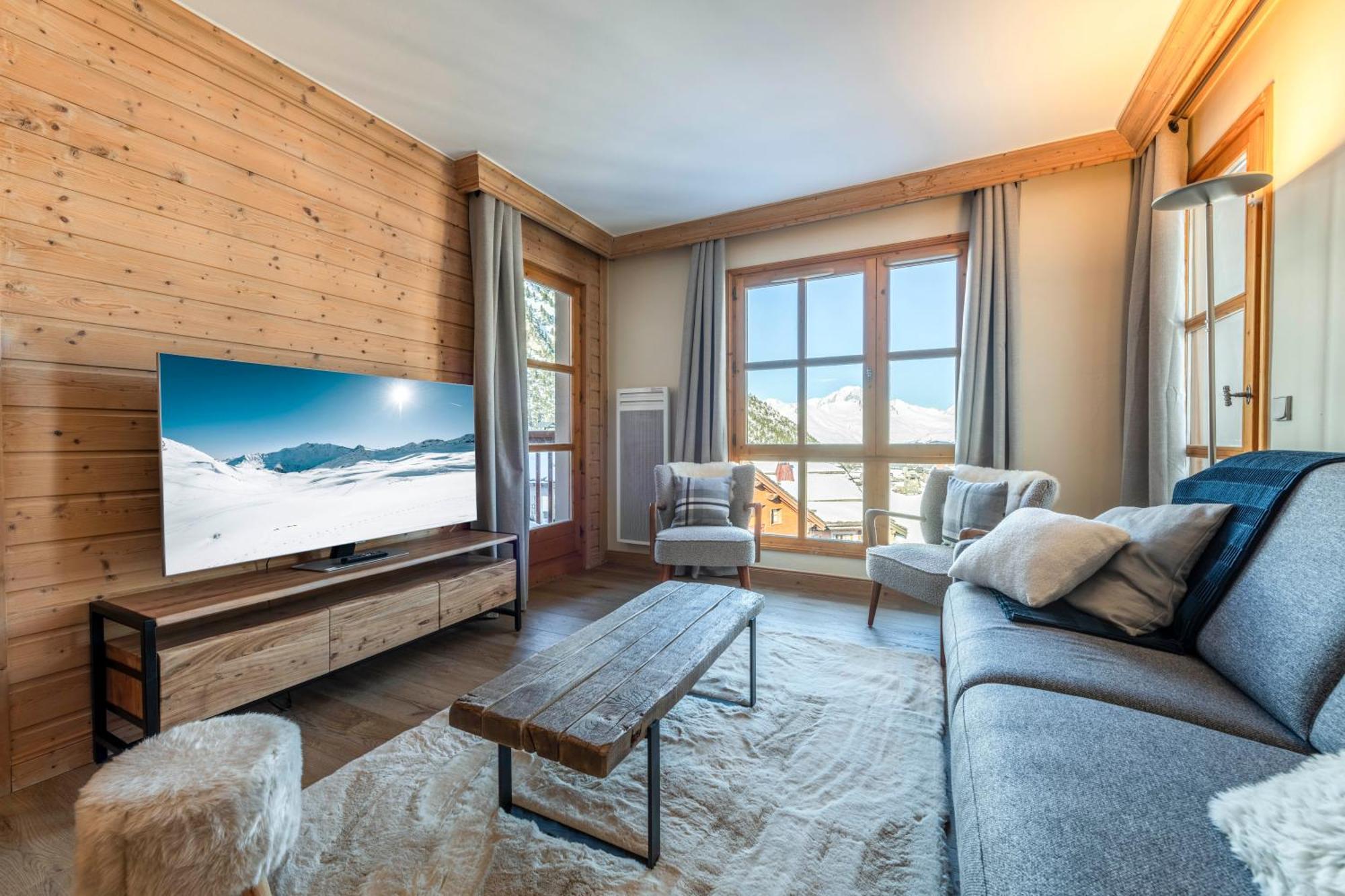 Appt Renove, 6 Personnes Arc 1950 Vue Exceptionnelle Montblanc, Sauna, Hammam, Piscine Int Et Ext *